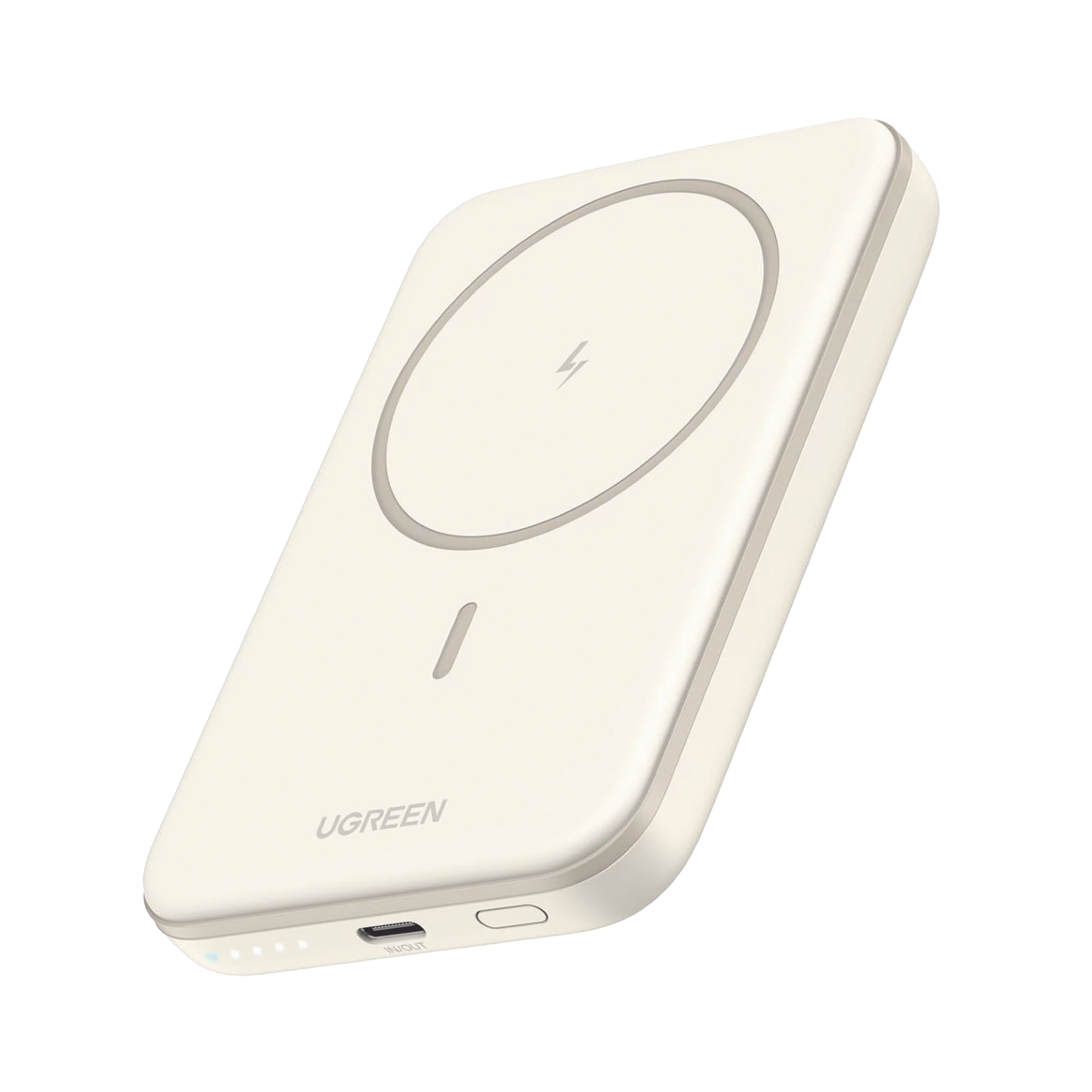 Power Bank MagSafe de 5000mAh | 15W | Carga Inalámbrica y por Cable USB-C | Sistema de Protección Inteligente | Tecnología de Carga Rápida | Ultra Delgado | Ultra ligero | Compatible con iPhone 15/14/13/12 | Color Beige. Power Bank MagSafe de 5000mAh | 15W | Carga Inalámbrica y por Cable USB-C | Sistema de Protección Inteligente | Tecnología de Carga Rápida | Ultra Delgado | Ultra ligero | Compatible con iPhone 15/14/13/12 | Color Beige.